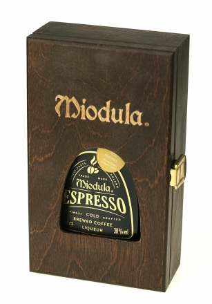 Miodula Espresso Brewed Coffee Liqueur 30% / 0.5L + Drewniany Box