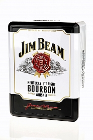 Jim Beam White Label 0,7L puszka + 2 szkl.