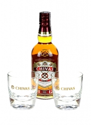 Chivas Regal 12-letni + szklanki