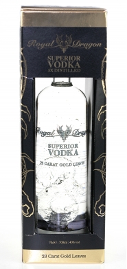 Vodka Royal Dragon Superior  23 CARAT GOLD LEAVES - 40%/0.7l + kartonik