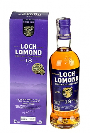 Whisky Loch Lomond Single Malt Scotch Aged 18 Years Caramelised Apple & Wood Smoke 46% 0,7l