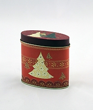 Puszka Xmass Forest Red Owal